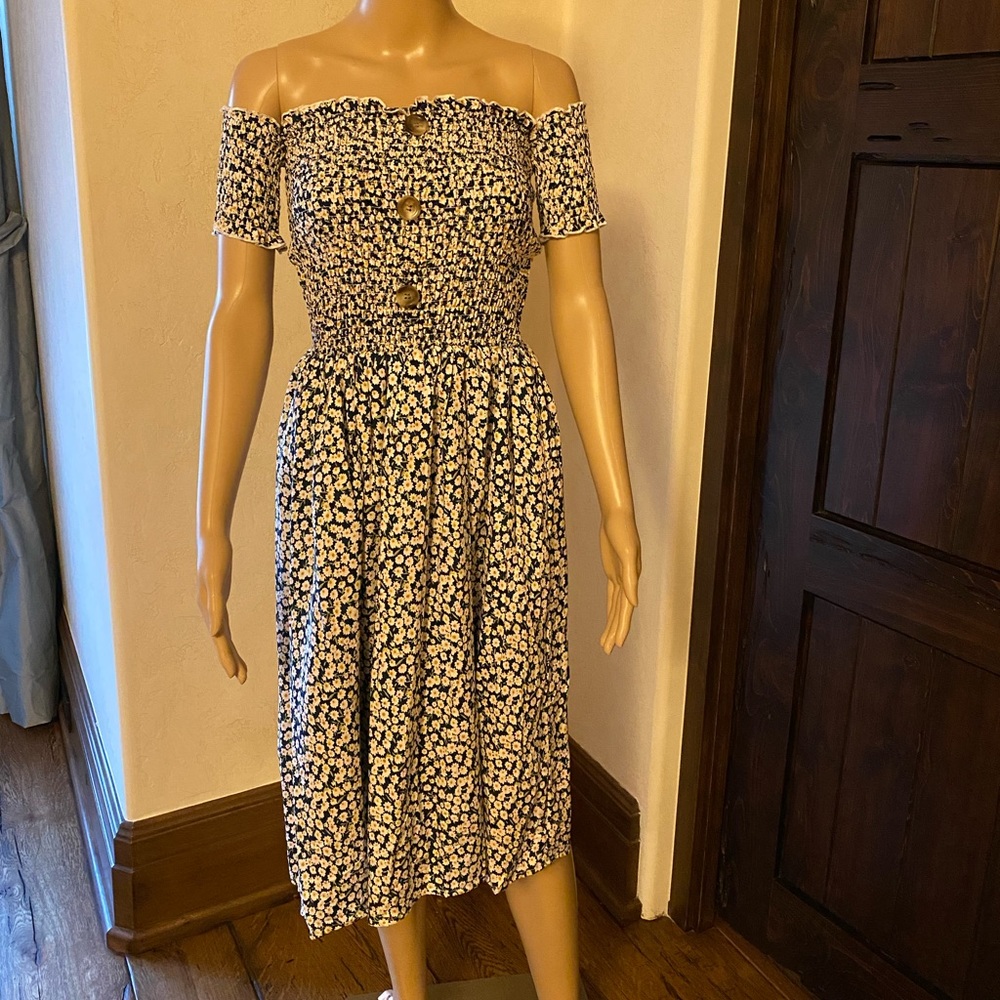 Sucrefas hunter green floral sundress, size S